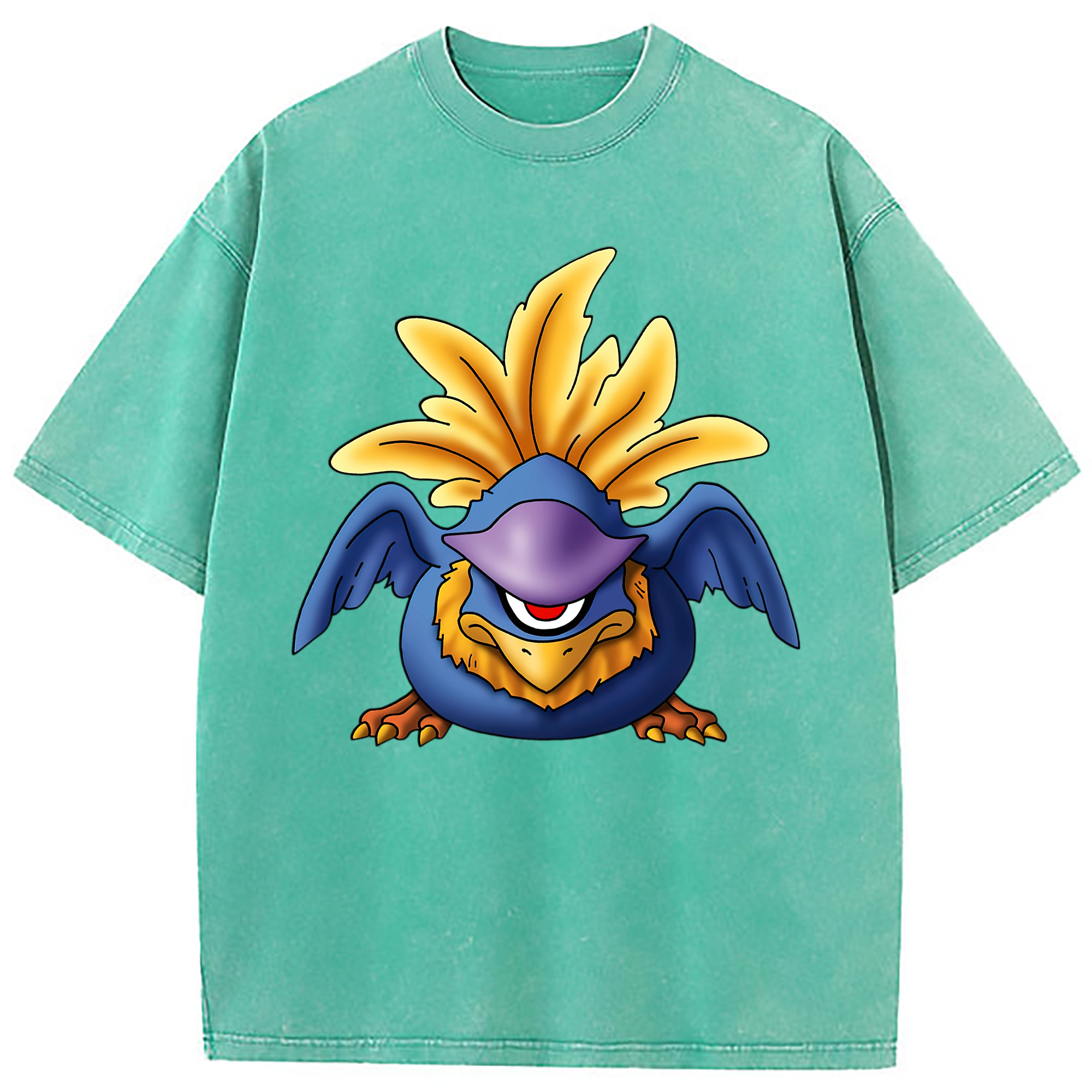 （画像用） ドラゴンクエスト Doragon Kuesuto Dragon Quest 綿100% ヴィンテージ風 半袖Tシャツ（フロントプリント）